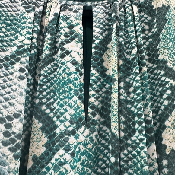 Tahari ASL Green Snake Print Maxi Dress - Picture 5 of 11